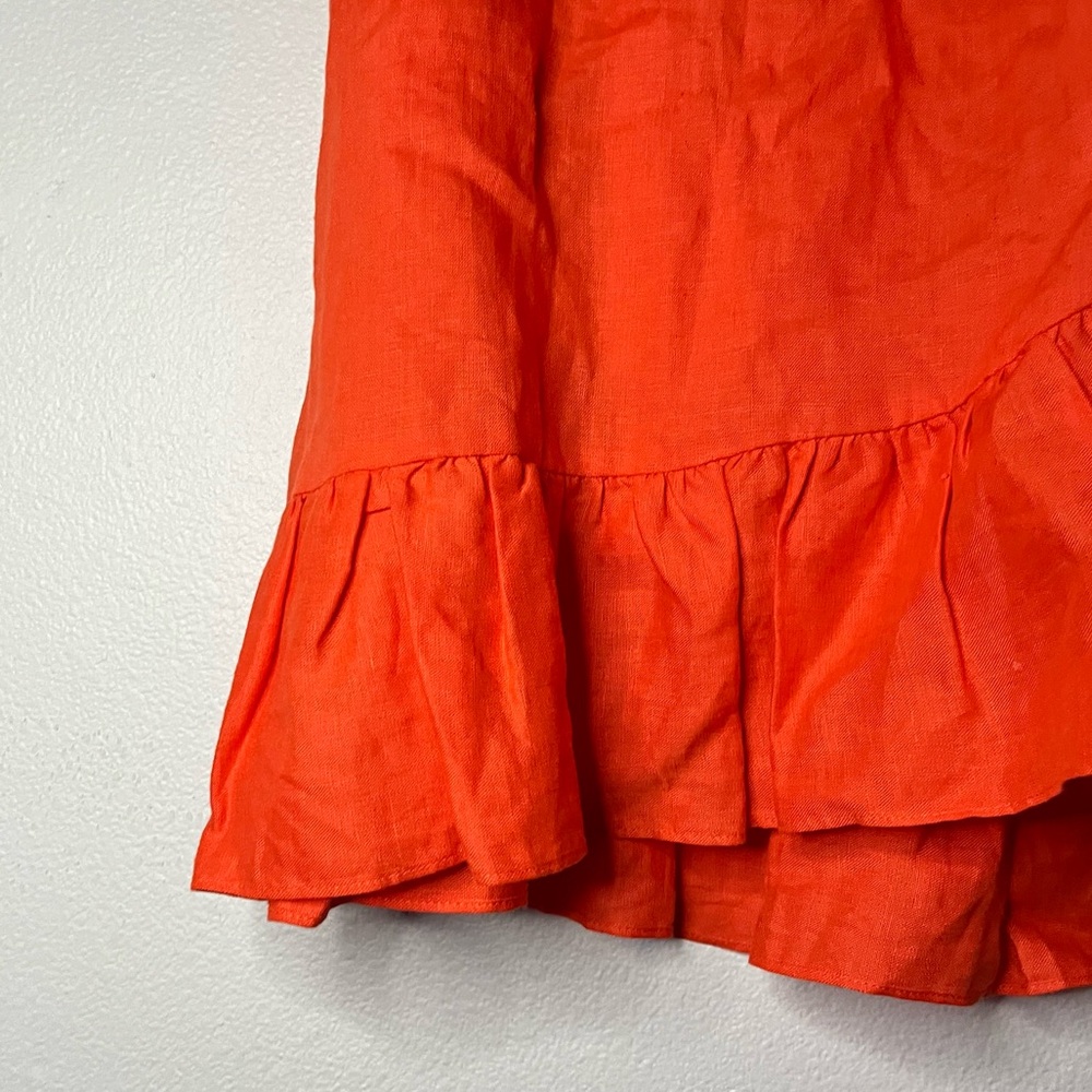 J. Crew 100% Linen Ruffle Mini Skirt - Picture 4 of 7